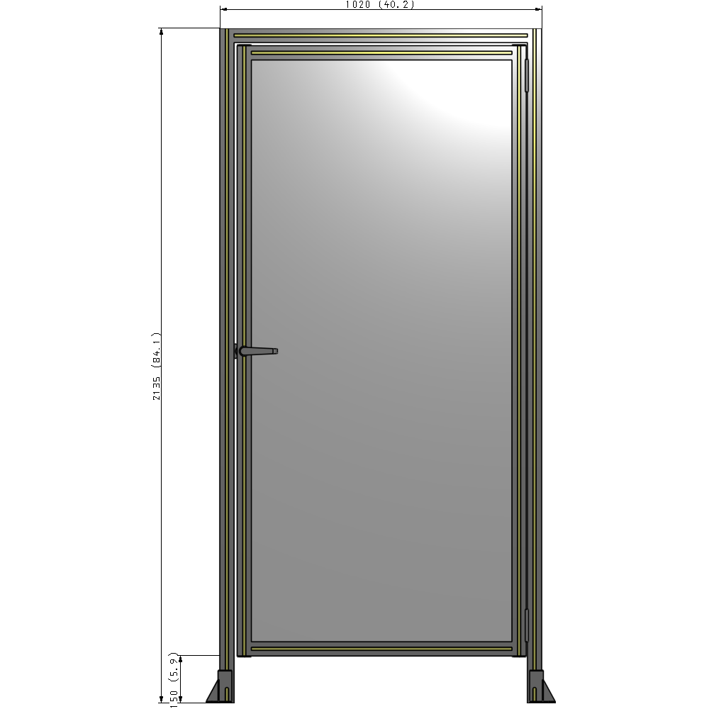 G2-2135-1020-0150-EYPTA GUARDING PANEL 2135MM TALL X 1020MM WIDE 1/4'' POLYCARBONATE