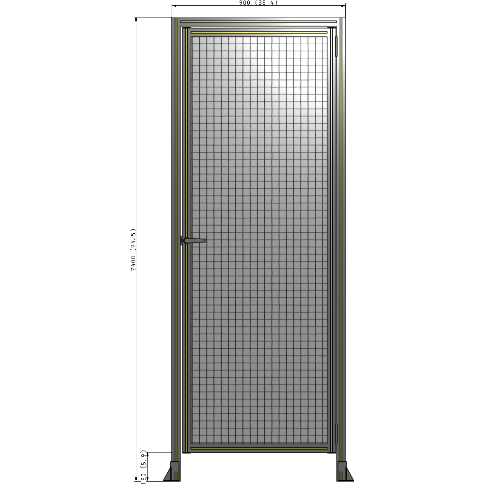G2-2400-0900-0150-EYMTK GUARDING PANEL 2400MM TALL X 900MM WIDE 1'' MESH