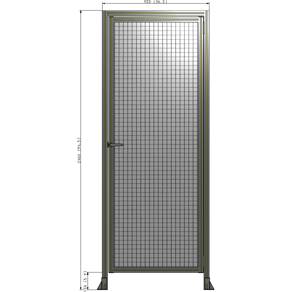 G2-2400-0920-0150-EYMTA GUARDING PANEL 2400MM TALL X 920MM WIDE 1'' MESH