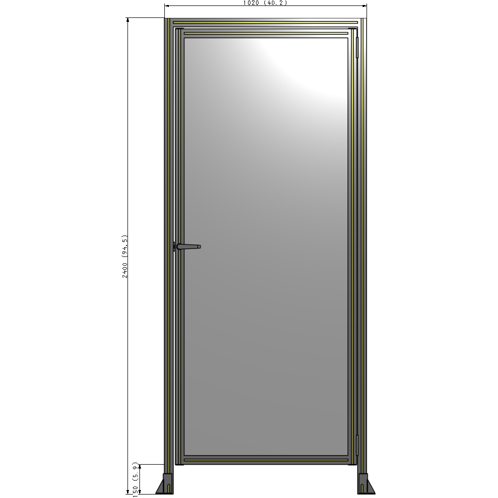 G2-2400-1020-0150-EYPTA GUARDING PANEL 2400MM TALL X 1020MM WIDE 1/4'' POLYCARBONATE