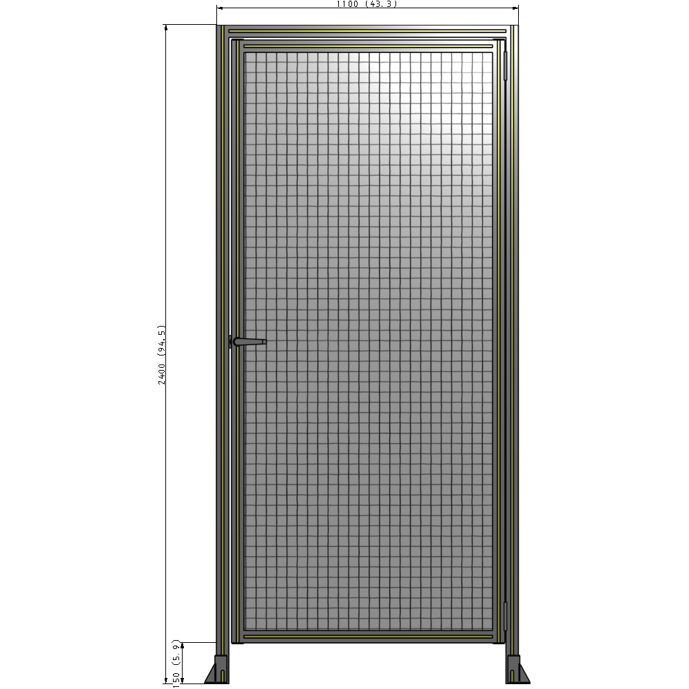 G2-2400-1100-0150-EYMTK GUARDING PANEL 2400MM TALL X 1100MM WIDE 1'' MESH