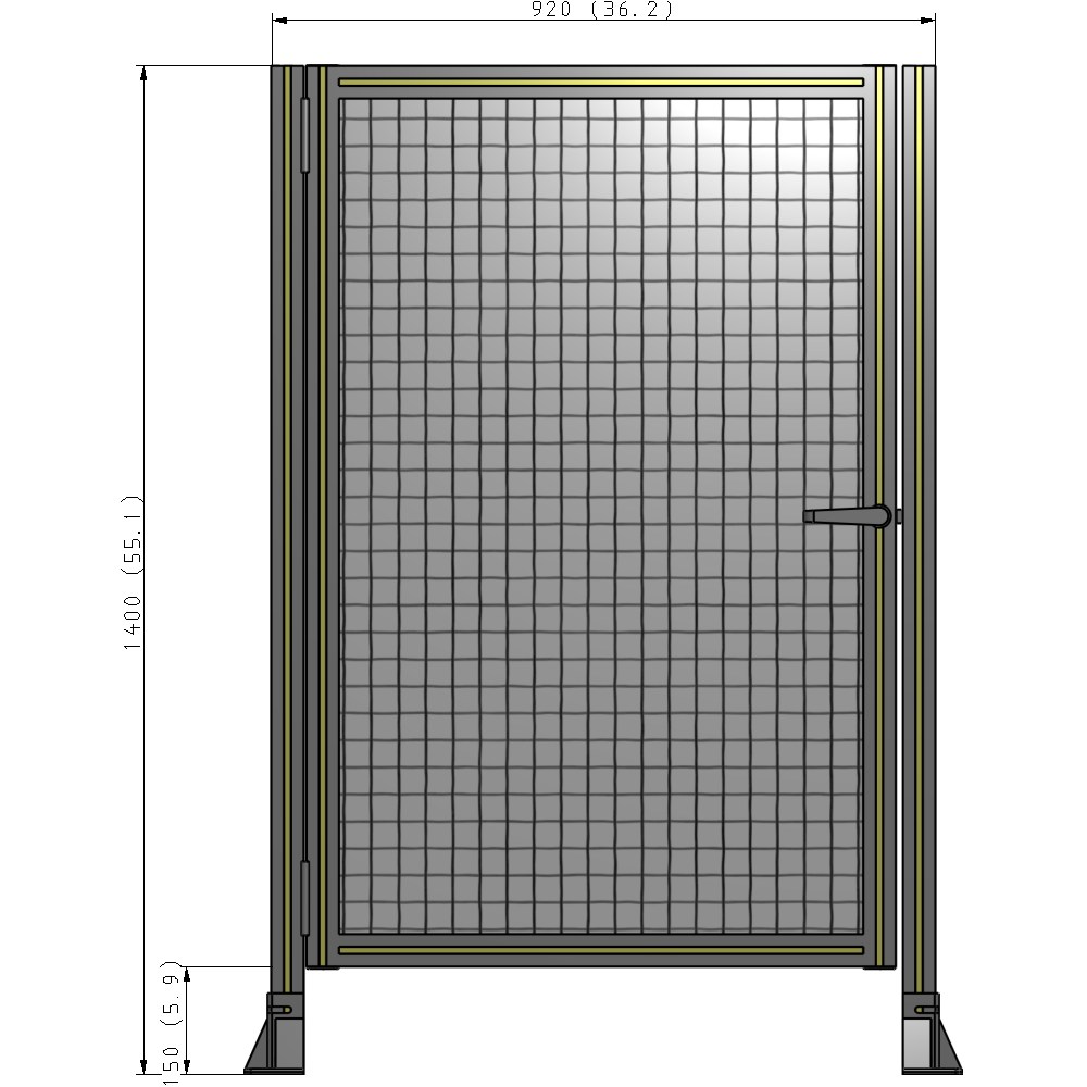 G5-1400-0920-0150-EYMTK GUARDING PANEL 1400MM TALL X 920MM WIDE 1'' MESH