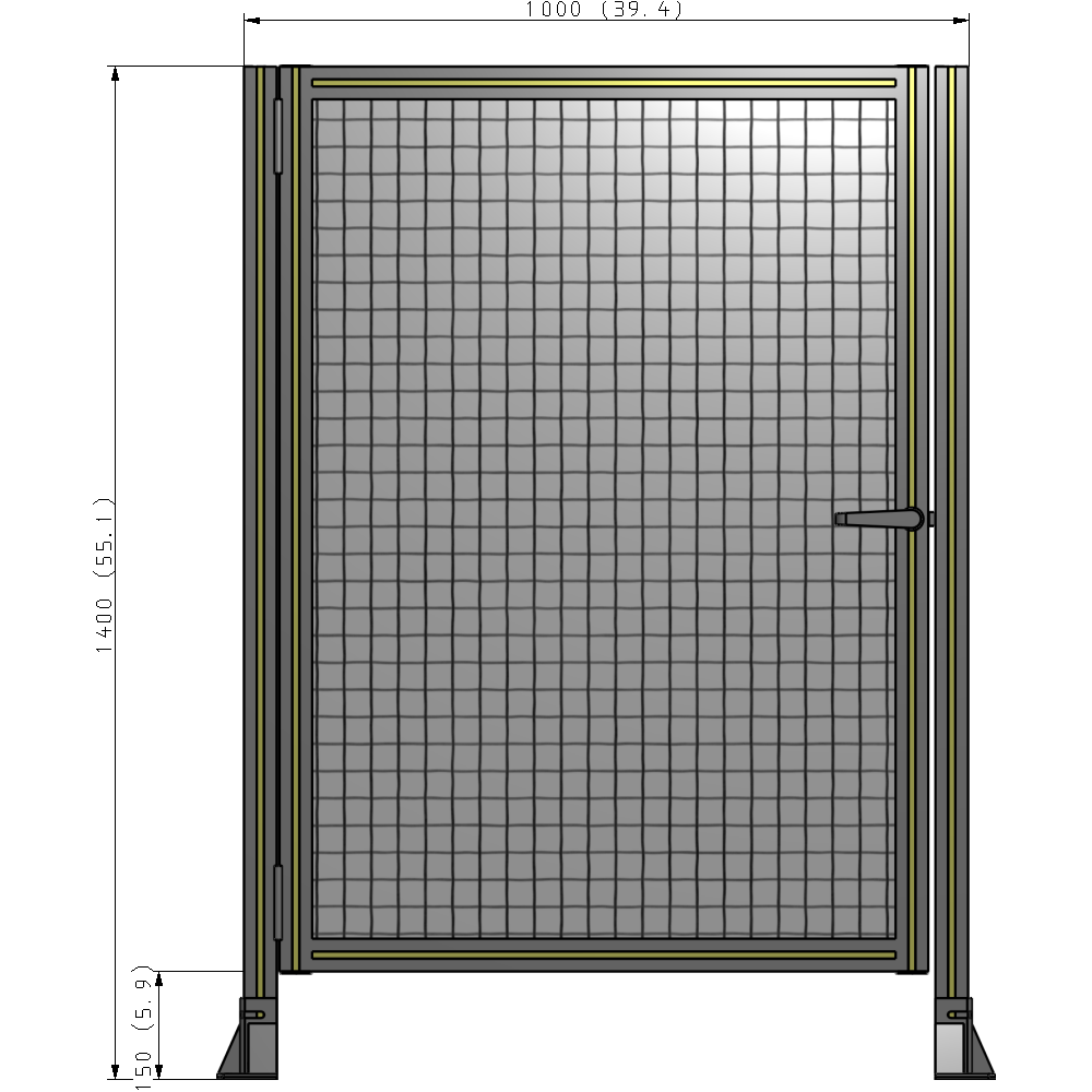 G5-1400-1000-0150-EYMTK GUARDING PANEL 1400MM TALL X 1000MM WIDE 1'' MESH