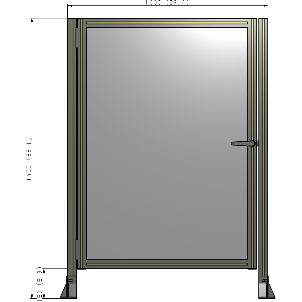 G5-1400-1000-0150-EYPTK GUARDING PANEL 1400MM TALL X 1000MM WIDE 1/4'' POLYCARBONATE