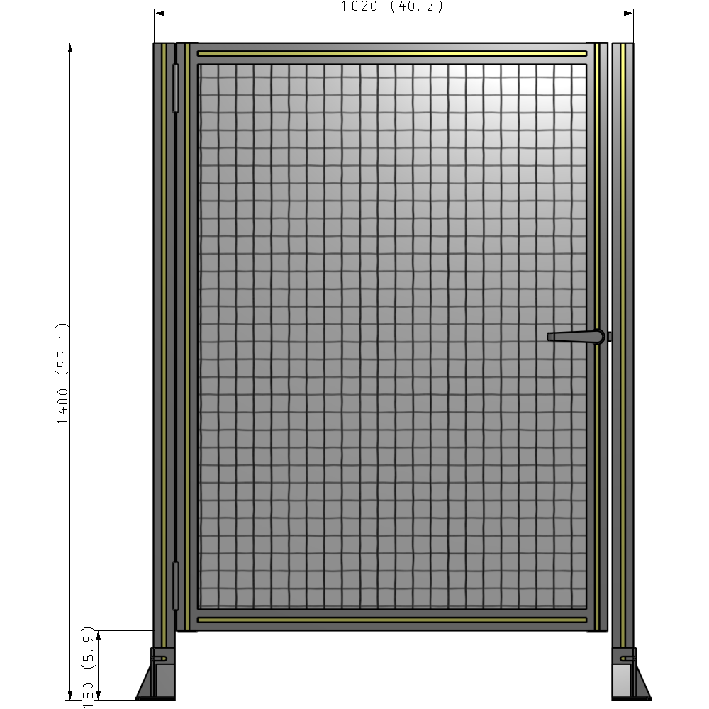 G5-1400-1020-0150-EYMTA GUARDING PANEL 1400MM TALL X 1020MM WIDE 1'' MESH
