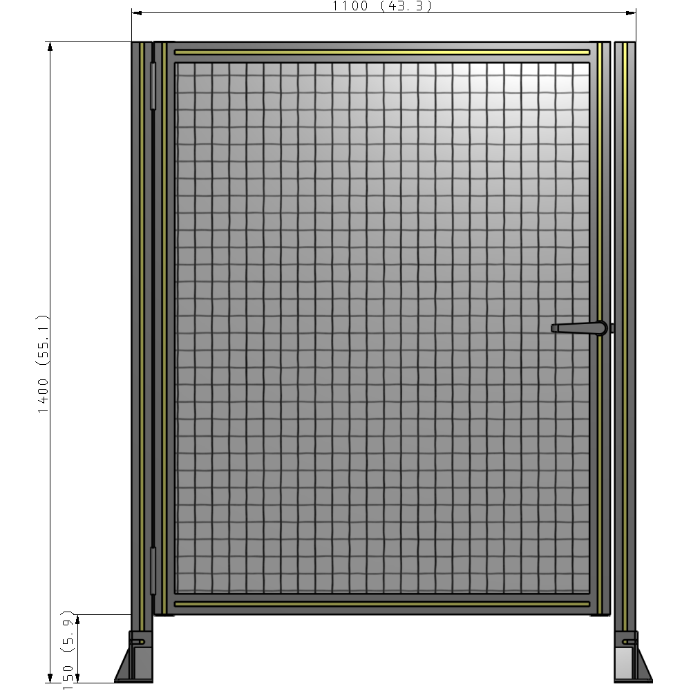 G5-1400-1100-0150-EYMTK GUARDING PANEL 1400MM TALL X 1100MM WIDE 1'' MESH