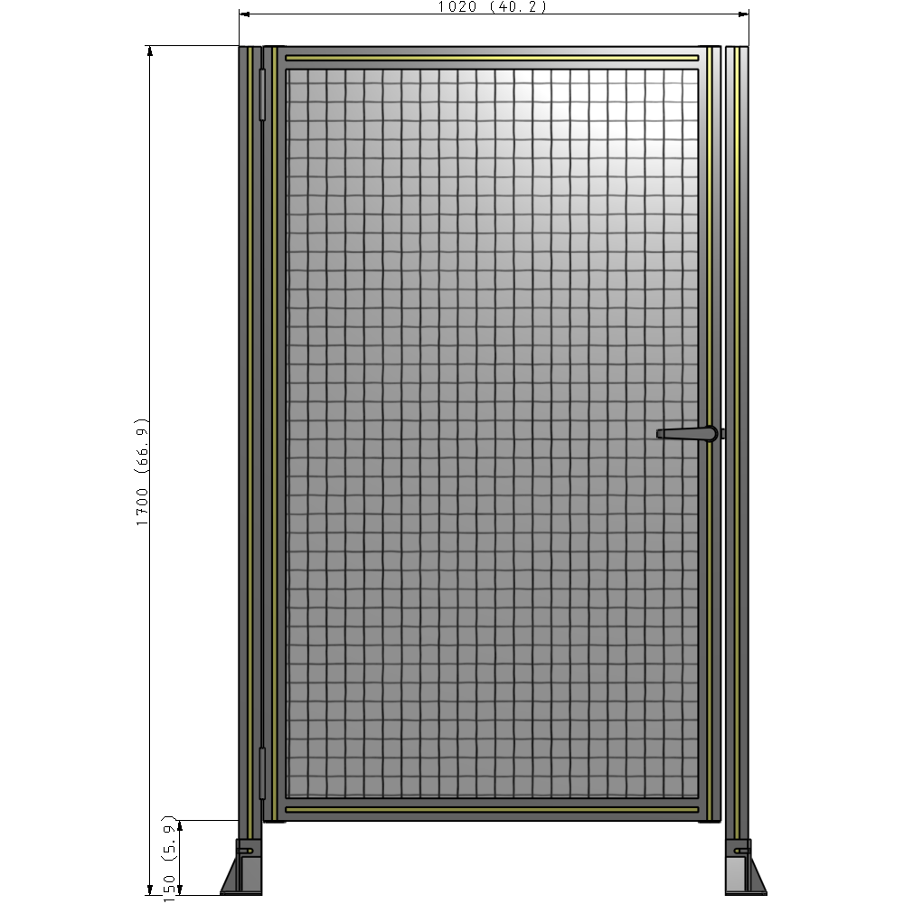 G5-1700-1020-0150-EYMTK GUARDING PANEL 1700MM TALL X 1020MM WIDE 1'' MESH