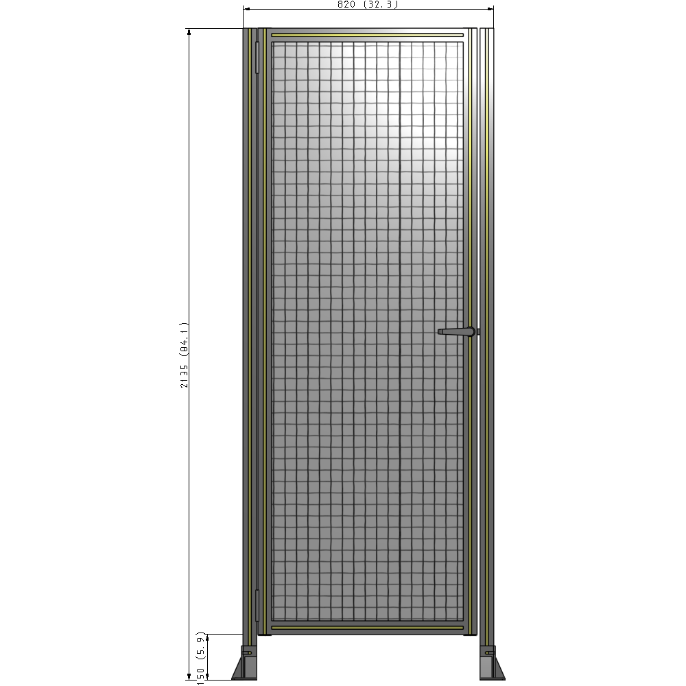 G5-2135-0820-0150-EYMTK GUARDING PANEL 2135MM TALL X 820MM WIDE 1'' MESH