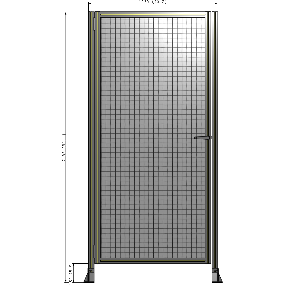 G5-2135-1020-0150-EYMTA GUARDING PANEL 2135MM TALL X 1020MM WIDE 1'' MESH