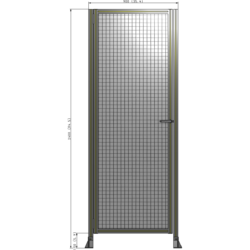 G5-2400-0900-0150-EYMTK GUARDING PANEL 2400MM TALL X 900MM WIDE 1'' MESH