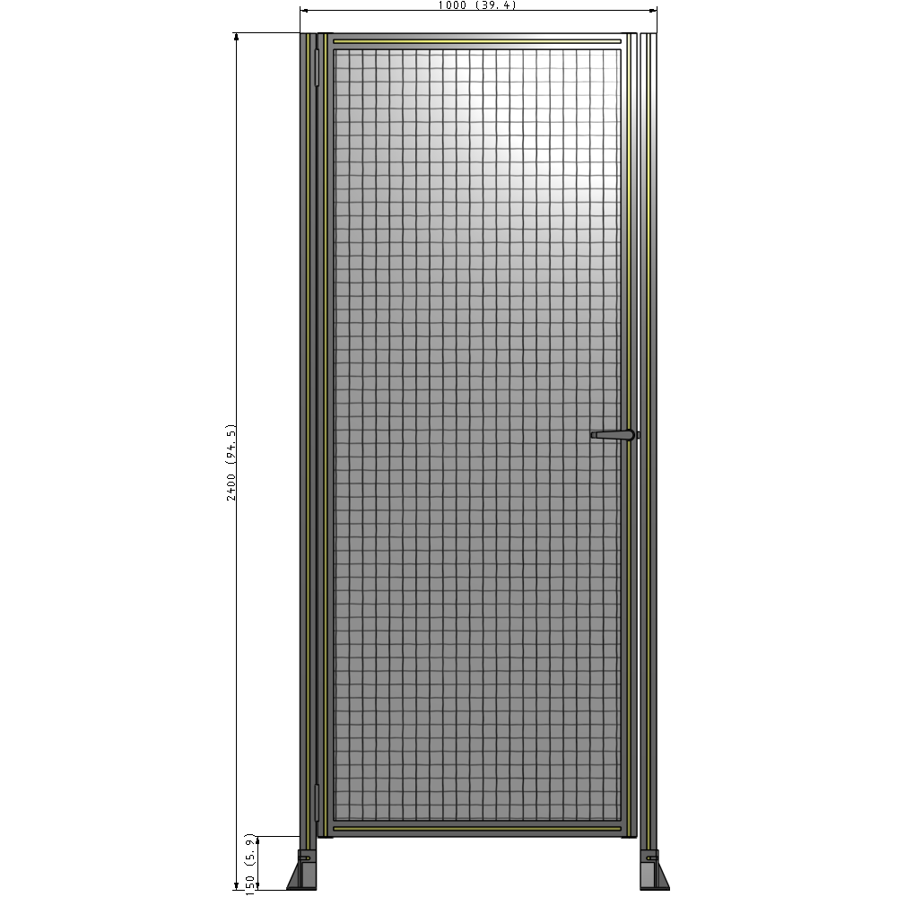 G5-2400-1000-0150-EYMTK GUARDING PANEL 2400MM TALL X 1000MM WIDE 1'' MESH