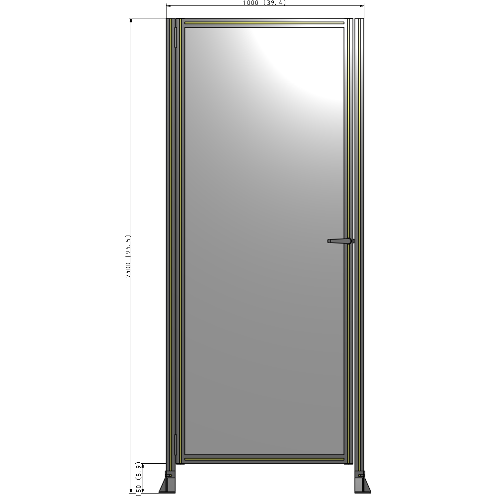 G5-2400-1000-0150-EYPTK GUARDING PANEL 2400MM TALL X 1000MM WIDE 1/4'' POLYCARBONATE