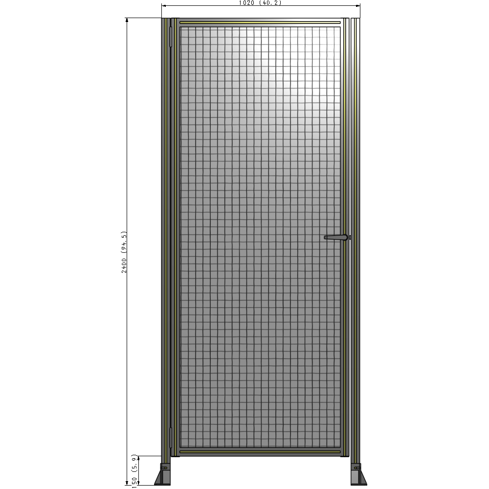 G5-2400-1020-0150-EYMTK GUARDING PANEL 2400MM TALL X 1020MM WIDE 1'' MESH