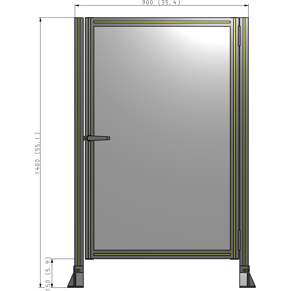 G6-1400-0900-0150-EYPTK GUARDING PANEL 1400MM TALL X 900MM WIDE 1/4'' POLYCARBONATE