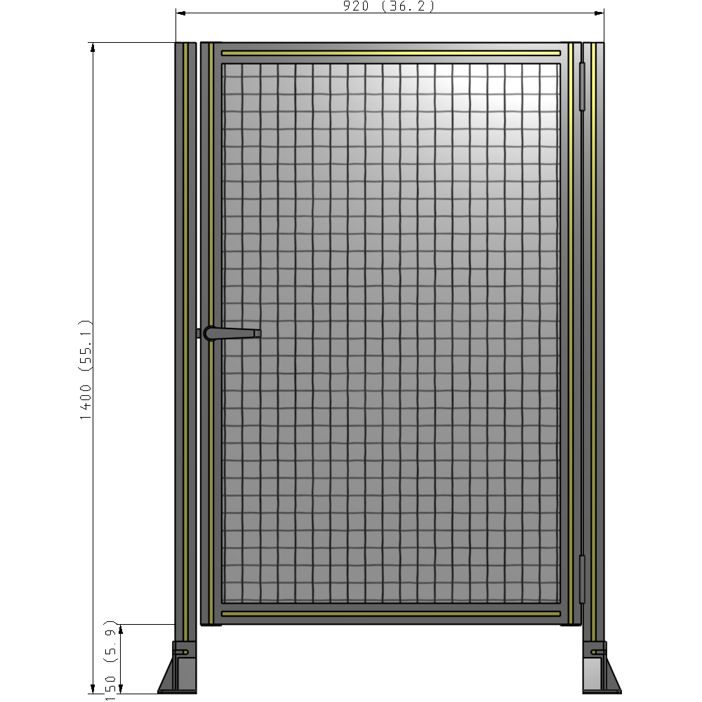 G6-1400-0920-0150-EYMTK GUARDING PANEL 1400MM TALL X 920MM WIDE 1'' MESH