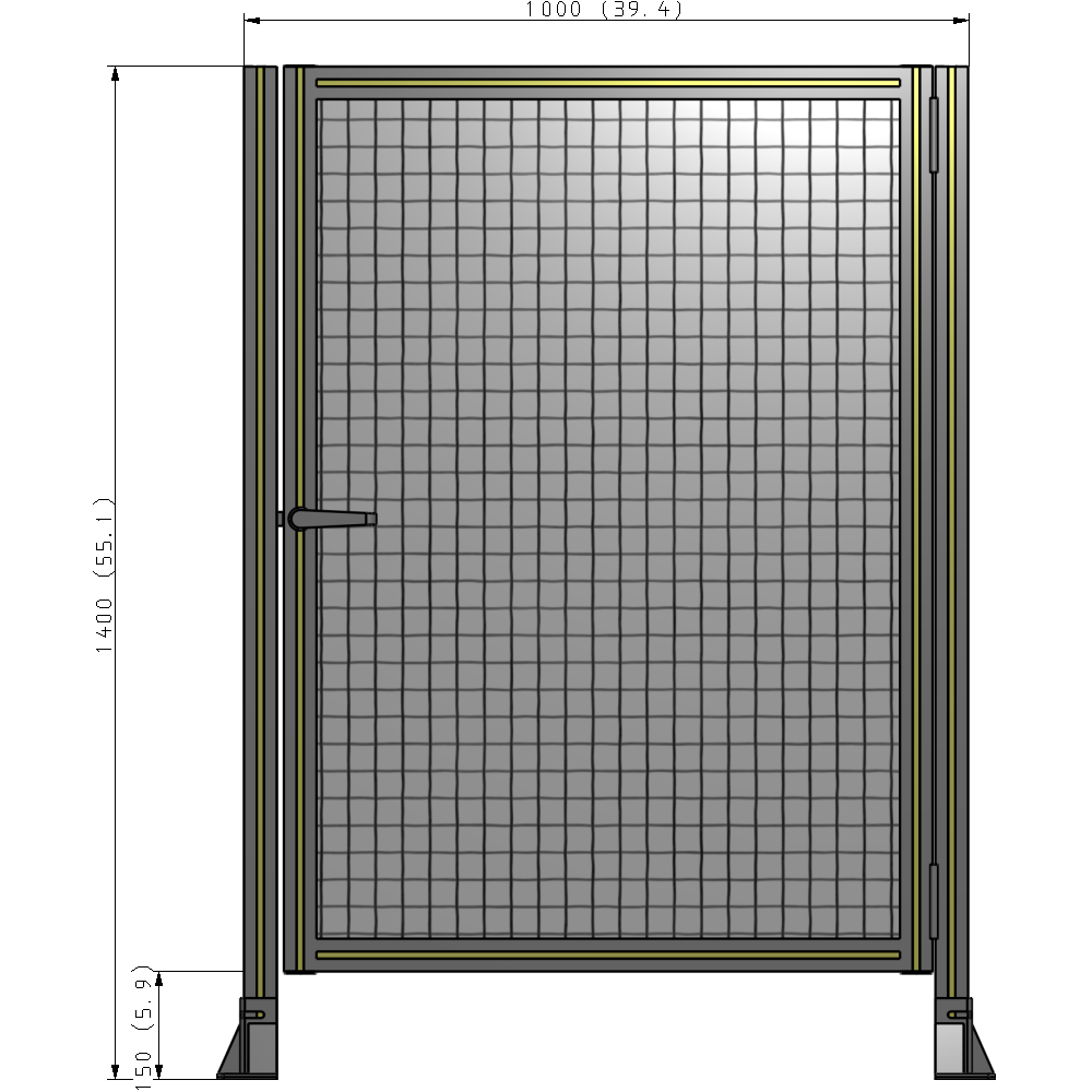 G6-1400-1000-0150-EYMTK GUARDING PANEL 1400MM TALL X 1000MM WIDE 1'' MESH