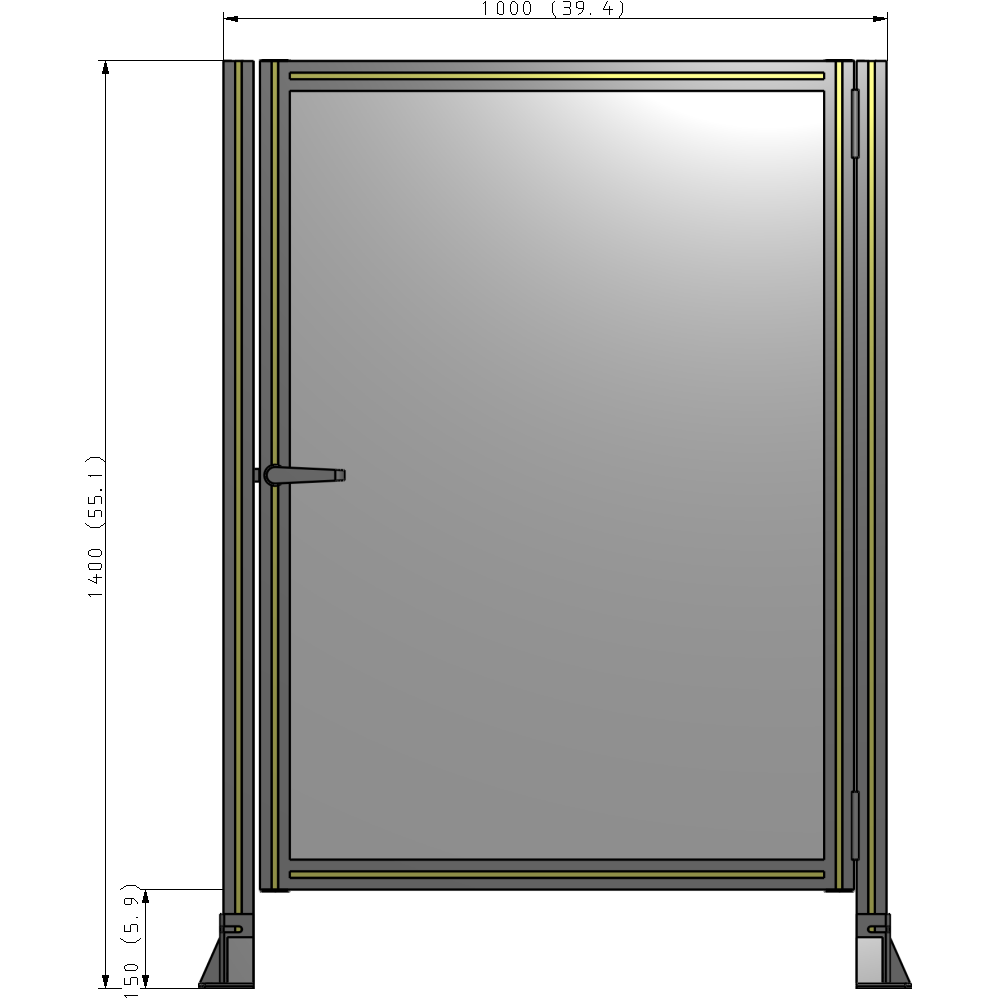 G6-1400-1000-0150-EYPTA GUARDING PANEL 1400MM TALL X 1000MM WIDE 1/4'' POLYCARBONATE
