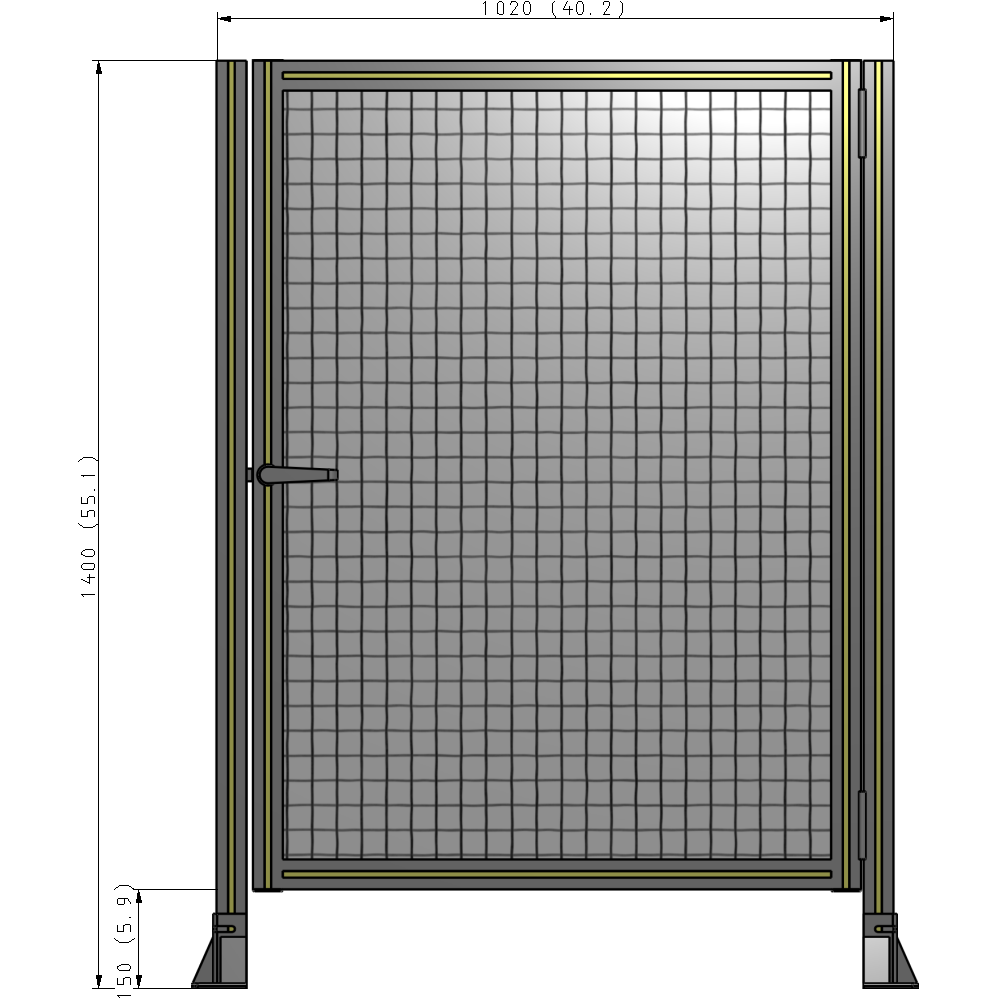 G6-1400-1020-0150-EYMTK GUARDING PANEL 1400MM TALL X 1020MM WIDE 1'' MESH