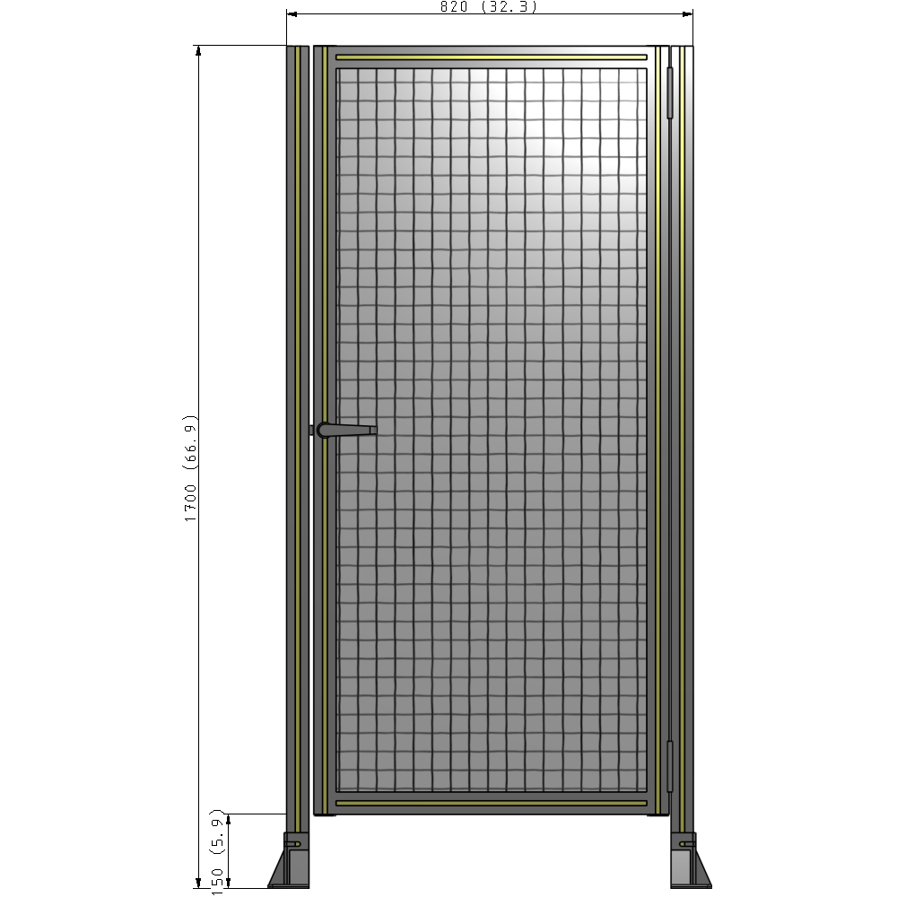 G6-1700-0820-0150-EYMTK GUARDING PANEL 1700MM TALL X 820MM WIDE 1'' MESH