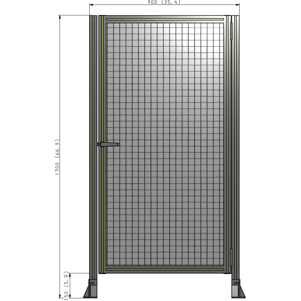 G6-1700-0900-0150-EYMTA GUARDING PANEL 1700MM TALL X 900MM WIDE 1'' MESH