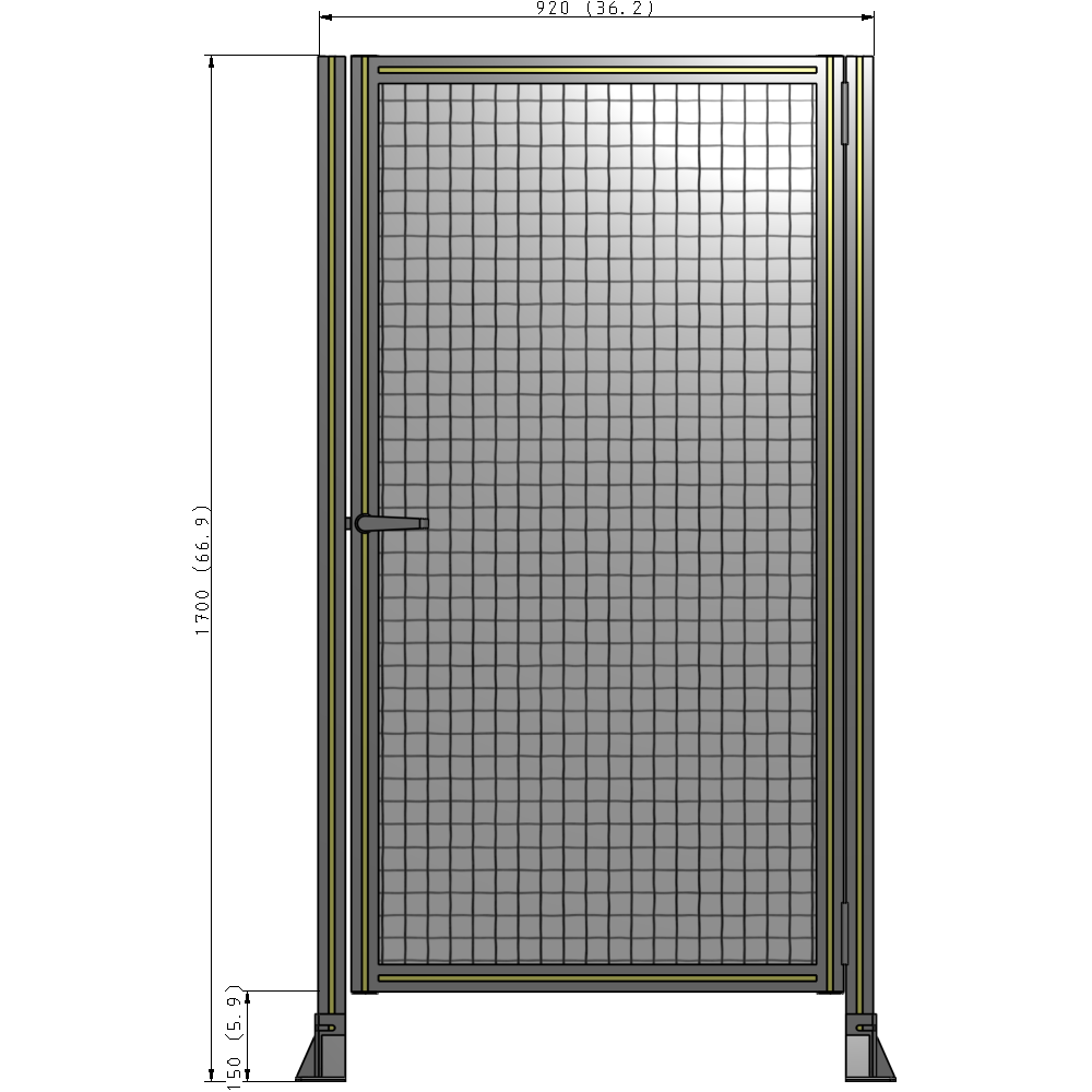 G6-1700-0920-0150-EYMTA GUARDING PANEL 1700MM TALL X 920MM WIDE 1'' MESH
