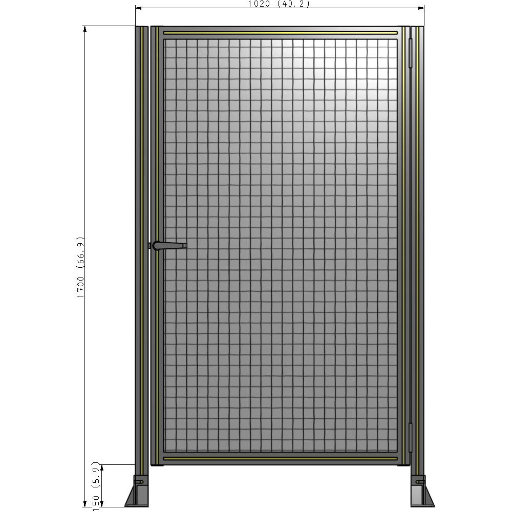 G6-1700-1020-0150-EYMTK GUARDING PANEL 1700MM TALL X 1020MM WIDE 1'' MESH