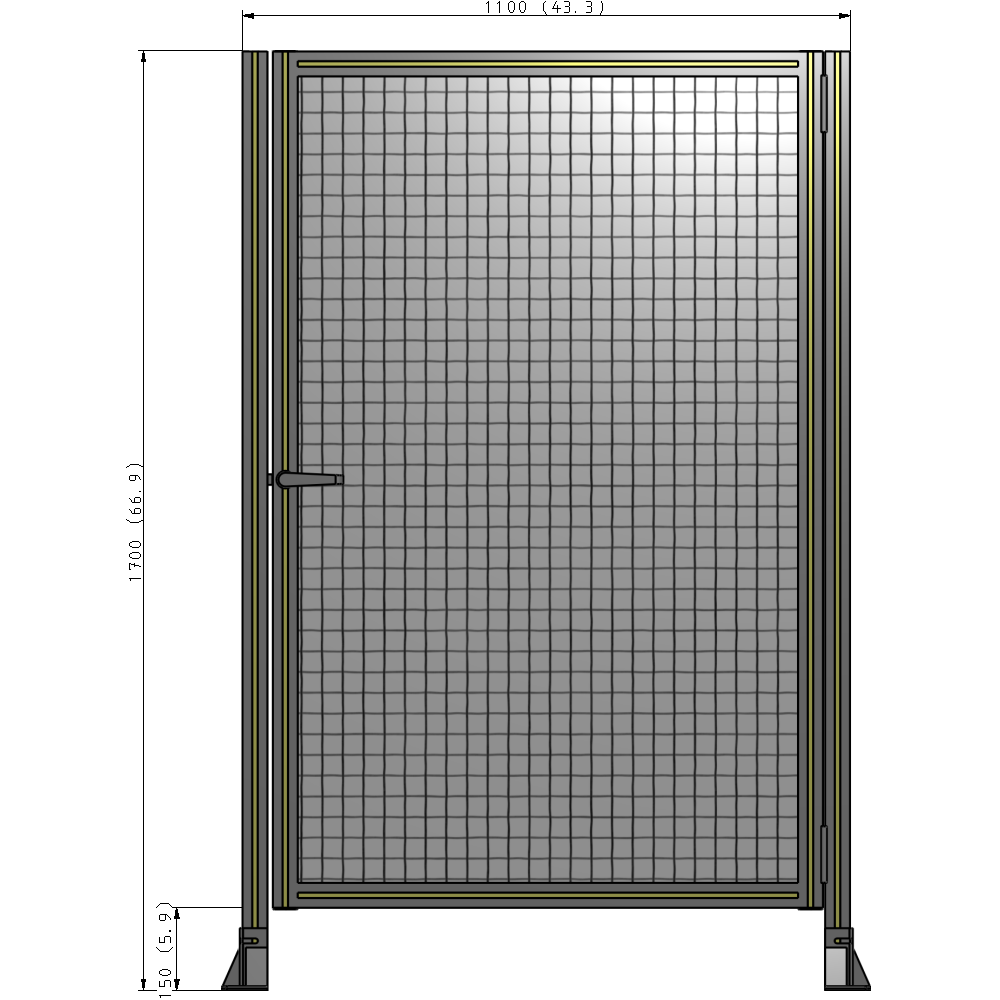 G6-1700-1100-0150-EYMTK GUARDING PANEL 1700MM TALL X 1100MM WIDE 1'' MESH