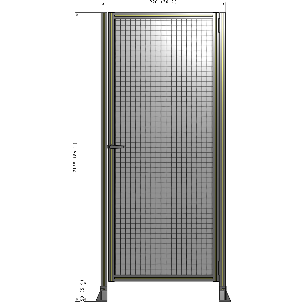 G6-2135-0920-0150-EYMTK GUARDING PANEL 2135MM TALL X 920MM WIDE 1'' MESH
