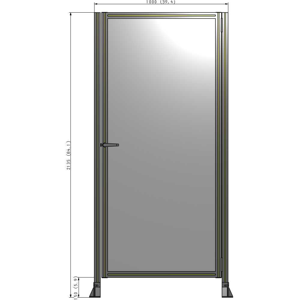 G6-2135-1000-0150-EYPTA GUARDING PANEL 2135MM TALL X 1000MM WIDE 1/4'' POLYCARBONATE