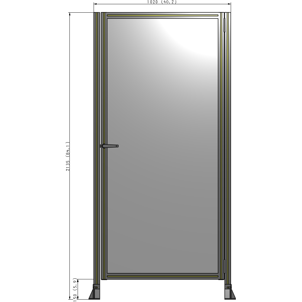 G6-2135-1020-0150-EYPTA GUARDING PANEL 2135MM TALL X 1020MM WIDE 1/4'' POLYCARBONATE