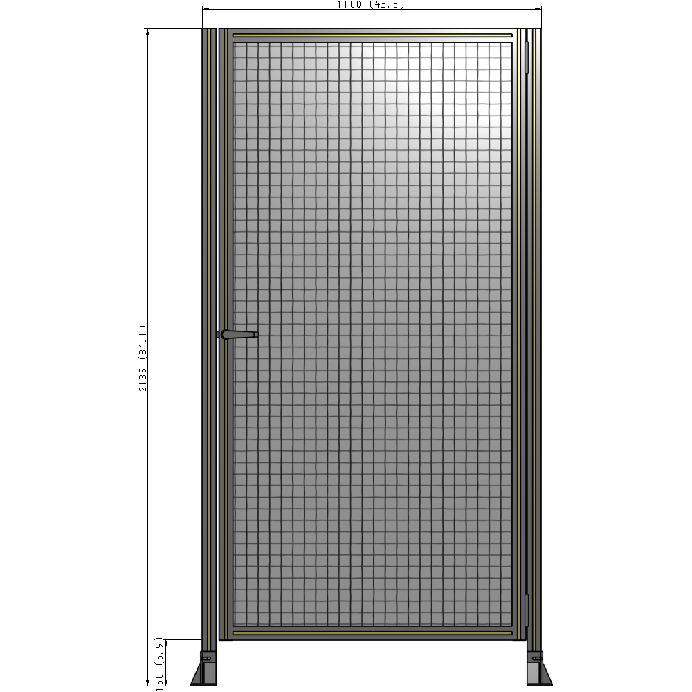 G6-2135-1100-0150-EYMTA GUARDING PANEL 2135MM TALL X 1100MM WIDE 1'' MESH