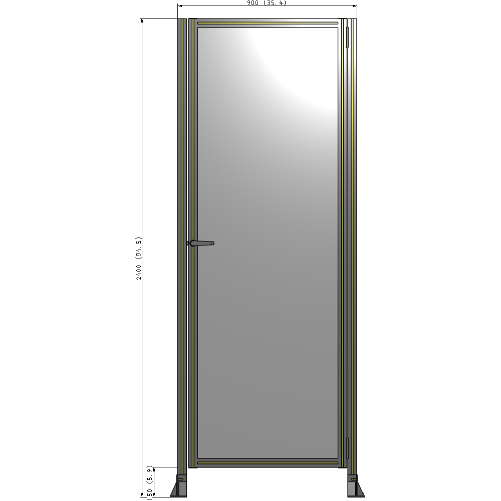 G6-2400-0900-0150-EYPTA GUARDING PANEL 2400MM TALL X 900MM WIDE 1/4'' POLYCARBONATE