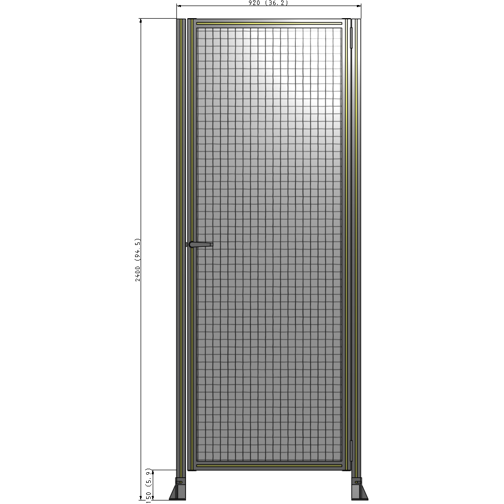 G6-2400-0920-0150-EYMTK GUARDING PANEL 2400MM TALL X 920MM WIDE 1'' MESH