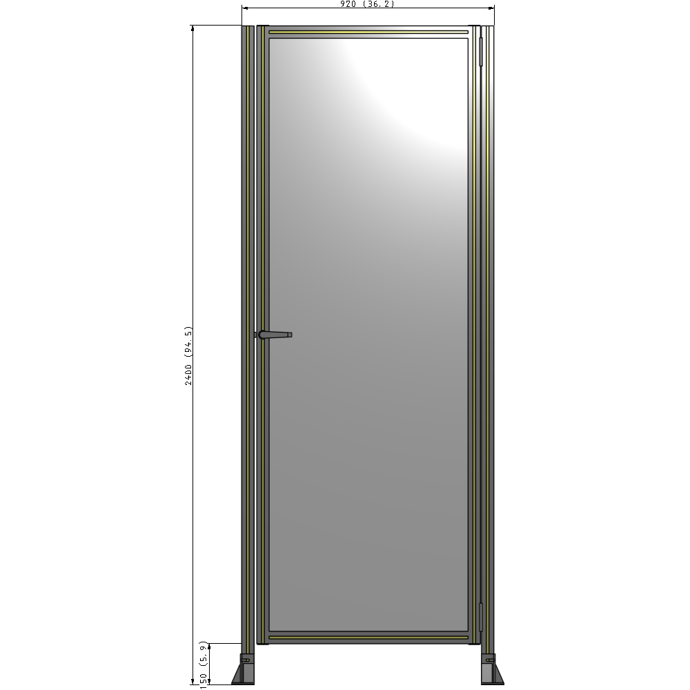 G6-2400-0920-0150-EYPTK GUARDING PANEL 2400MM TALL X 920MM WIDE 1/4'' POLYCARBONATE