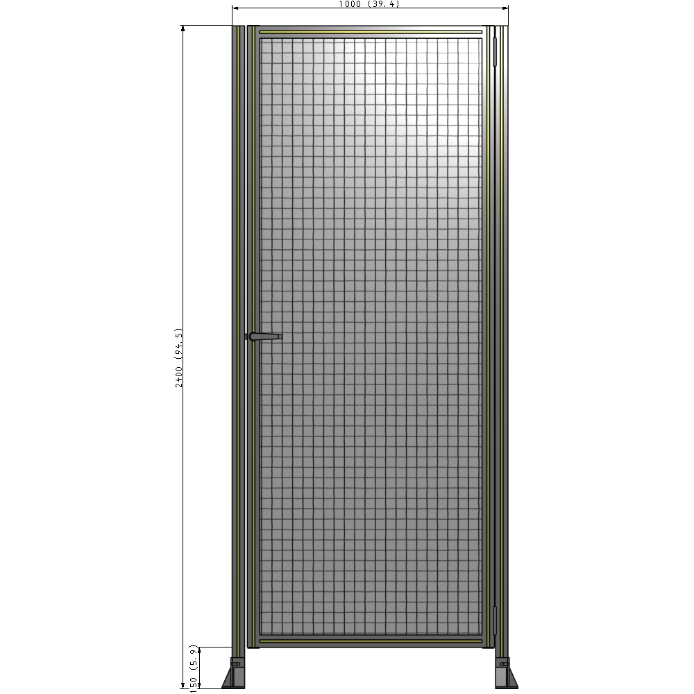 G6-2400-1000-0150-EYMTA GUARDING PANEL 2400MM TALL X 1000MM WIDE 1'' MESH