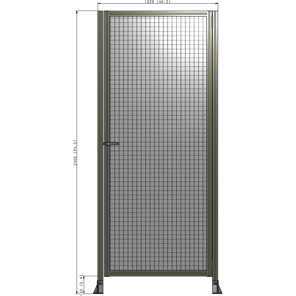 G6-2400-1020-0150-EYMTK GUARDING PANEL 2400MM TALL X 1020MM WIDE 1'' MESH