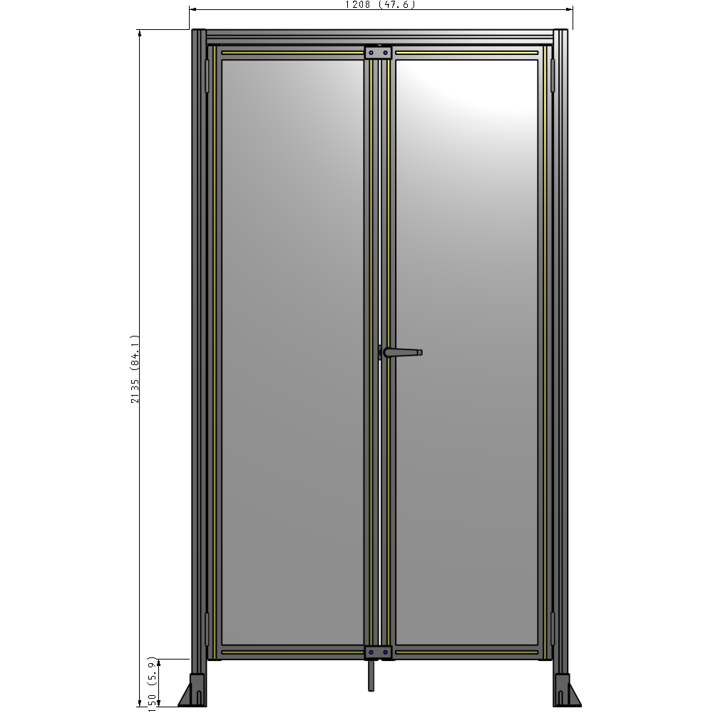 J1-2135-1200-0150-UYPTA GUARDING PANEL 2135MM TALL X 1200MM WIDE 1/4'' POLYCARBONATE