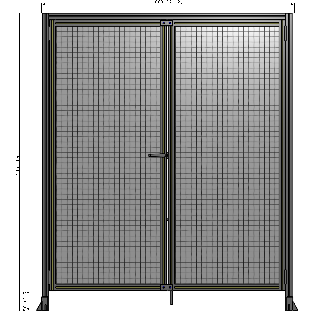 J1-2135-1800-0150-TYMTA GUARDING PANEL 2135MM TALL X 1800MM WIDE 1" MESH