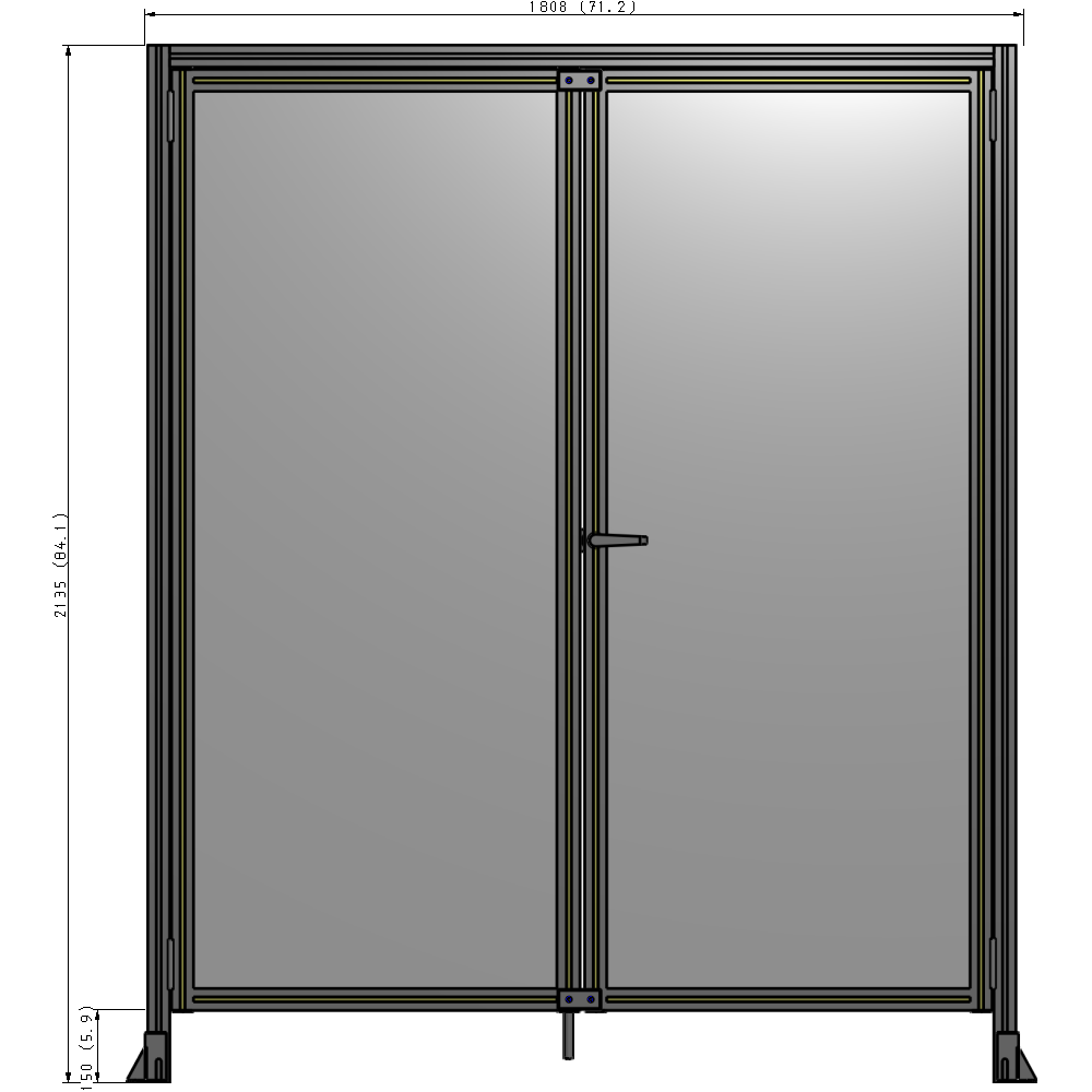 J1-2135-1800-0150-UYPTK GUARDING PANEL 2135MM TALL X 1800MM WIDE 1/4'' POLYCARBONATE