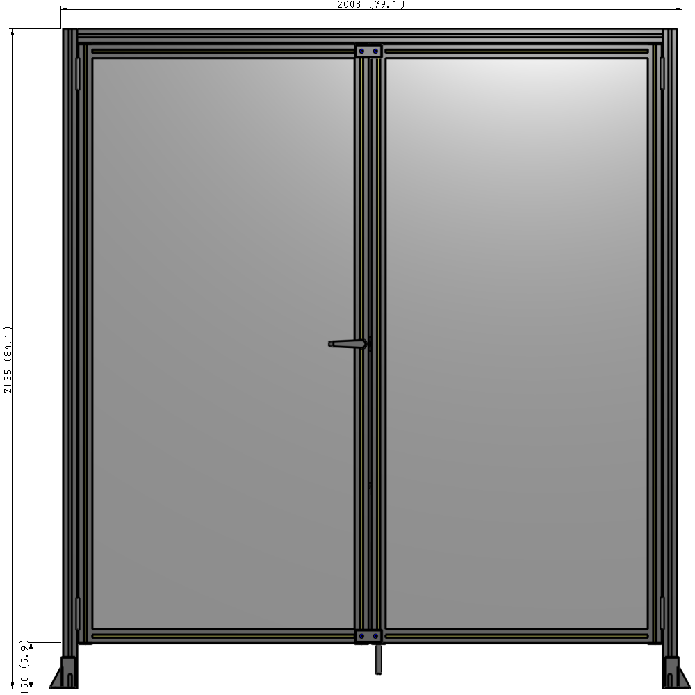 J1-2135-2000-0150-TYPTA GUARDING PANEL 2135MM TALL X 2000MM WIDE 1/4'' POLYCARBONATE