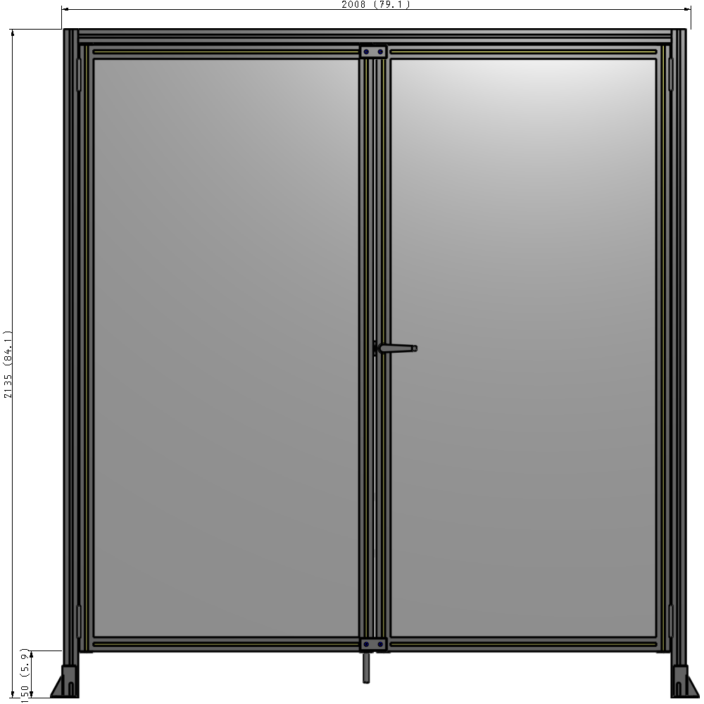 J1-2135-2000-0150-UYPTA GUARDING PANEL 2135MM TALL X 2000MM WIDE 1/4'' POLYCARBONATE