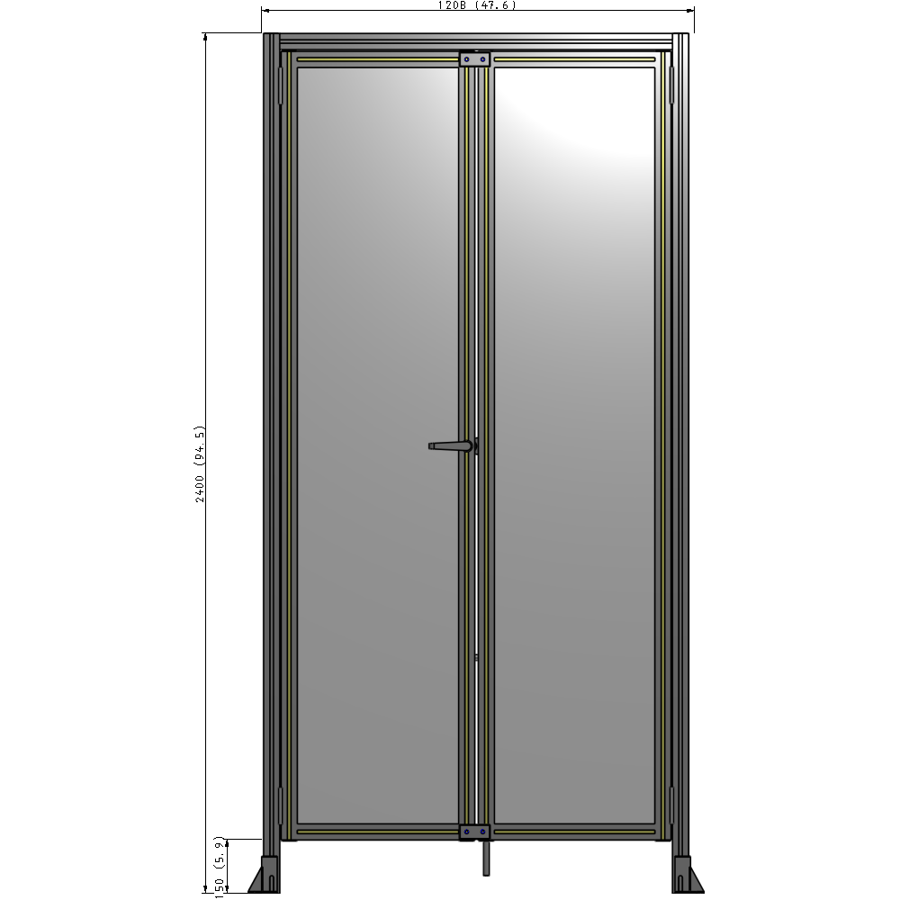 J1-2400-1200-0150-TYPTA GUARDING PANEL 2400MM TALL X 1200MM WIDE 1/4'' POLYCARBONATE