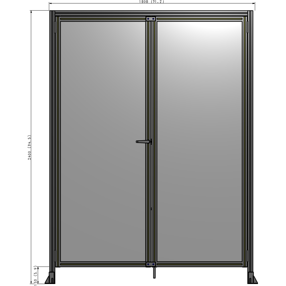 J1-2400-1800-0150-TYPTK GUARDING PANEL 2400MM TALL X 1800MM WIDE 1/4'' POLYCARBONATE