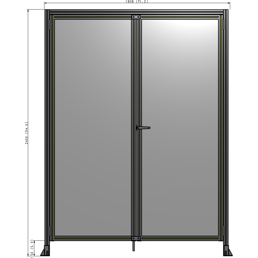 J1-2400-1800-0150-UYPTA GUARDING PANEL 2400MM TALL X 1800MM WIDE 1/4'' POLYCARBONATE