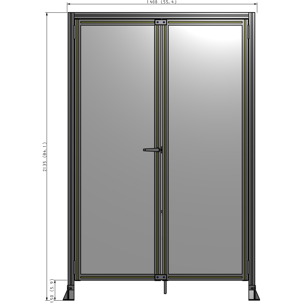 J3-2135-1400-0150-TYPTA GUARDING PANEL 2135MM TALL X 1400MM WIDE 1/4'' POLYCARBONATE