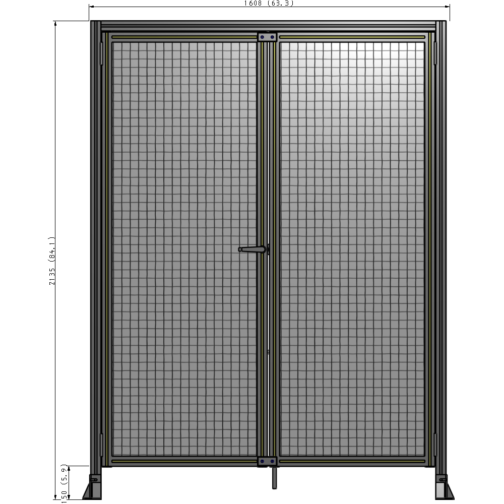 J3-2135-1600-0150-TYMTK GUARDING PANEL 2135MM TALL X 1600MM WIDE 1" MESH