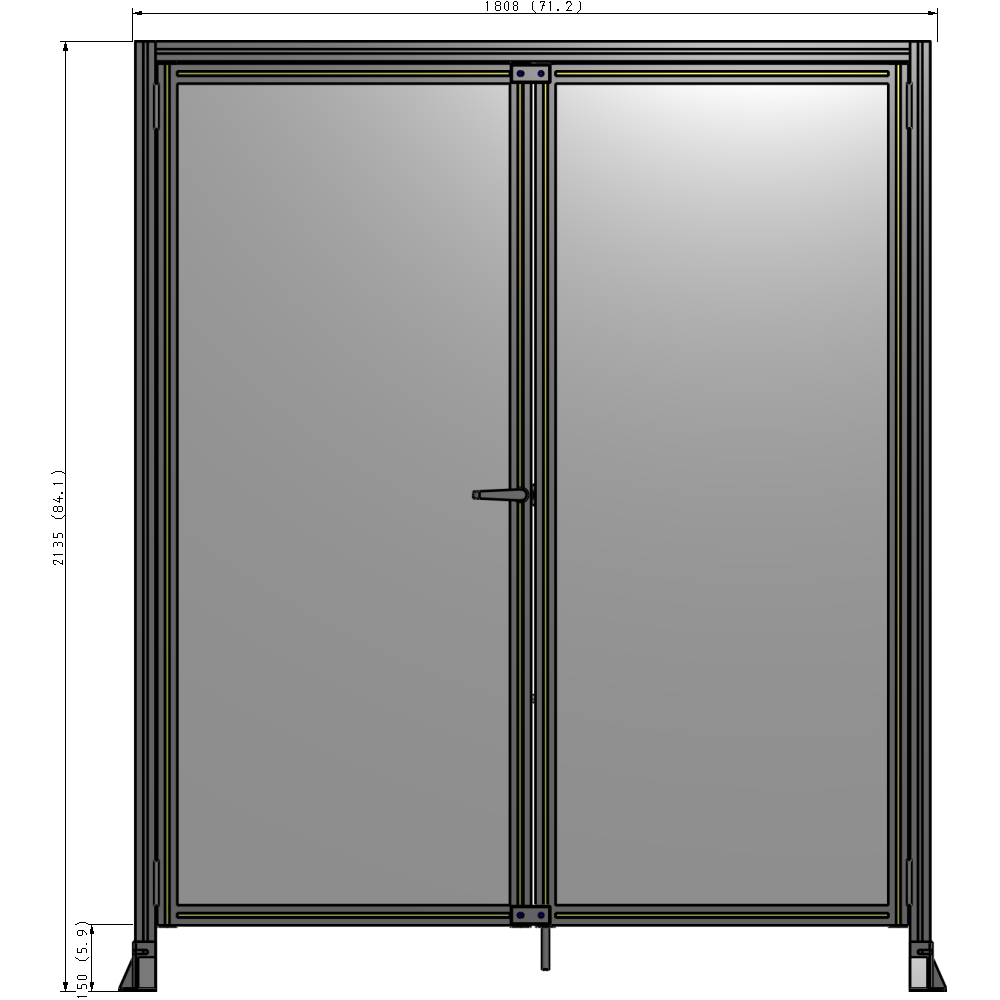 J3-2135-1800-0150-TYPTA GUARDING PANEL 2135MM TALL X 1800MM WIDE 1/4'' POLYCARBONATE