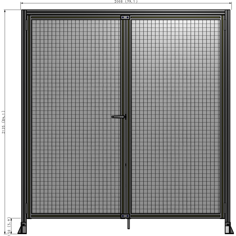 J3-2135-2000-0150-TYMTK GUARDING PANEL 2135MM TALL X 2000MM WIDE 1" MESH