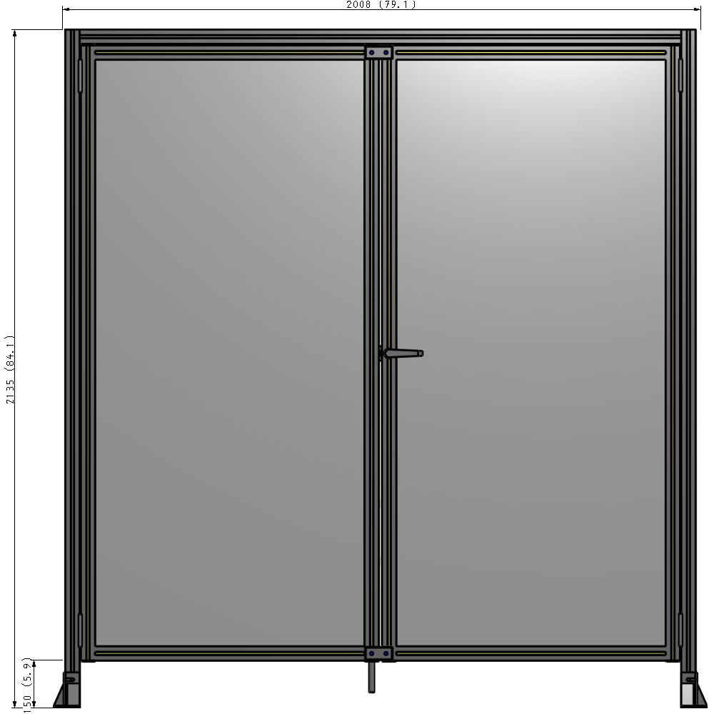 J3-2135-2000-0150-UYPTK GUARDING PANEL 2135MM TALL X 2000MM WIDE 1/4'' POLYCARBONATE