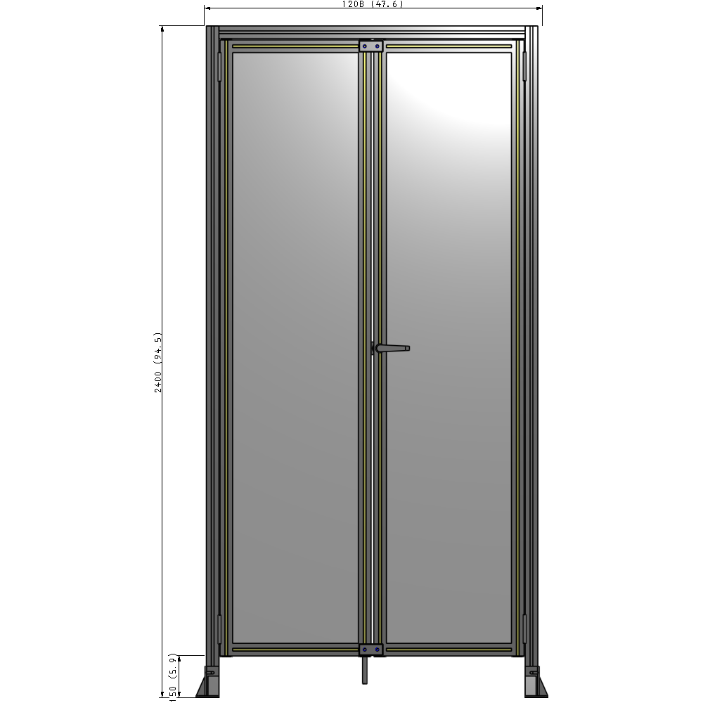 J3-2400-1200-0150-UYPTA GUARDING PANEL 2400MM TALL X 1200MM WIDE 1/4'' POLYCARBONATE